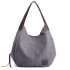 Leather Handle Canvas Tote Bag