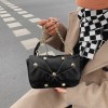 Black Rivet Purse Leather