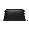 Black Crossbody Bag With Silver Hardware