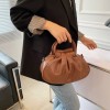 Dark Brown Leather Shoulder Bag